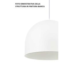 MARA SOSPENSIONE SINGOLA A CUPOLA D50 IN METALLO CORTEN BIANCO O NERO MODERNA CRISTALENSI LUX - Cristalensi Shop Online 2