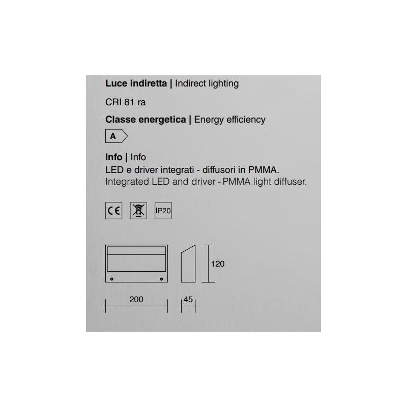 EDGE PICCOLO LED 18W LUCE SOPRA SOTTO MONTATURA BIANCA O NERA MODERNO ECONOMICO ISYLUCE - Cristalensi Shop Online