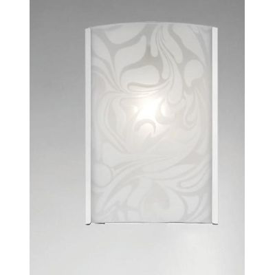 MARMO APPLIQUE CLASSICA ED ECONOMICA IN VETRO BIANCO LUCIDO DAMASCATO CRISTALENSI LUX - Cristalensi Shop Online