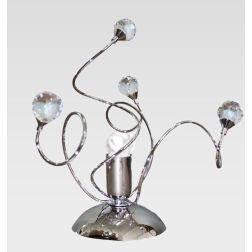 MARTINA LUMETTO STILE MODERNO IN METALLO CROMO CON ELEMENTI DECORATIVI IN CRISTALLO CRISTALENSI LUX - Cristalensi Shop Online 2