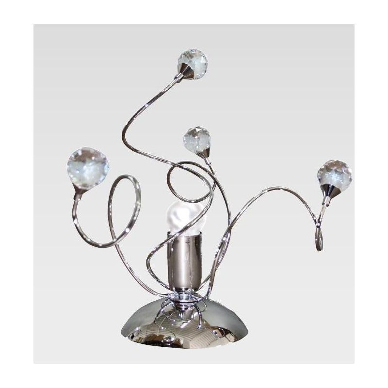MARTINA LUMETTO STILE MODERNO IN METALLO CROMO CON ELEMENTI DECORATIVI IN CRISTALLO CRISTALENSI LUX - Cristalensi Shop Online