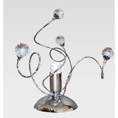 MARTINA LUMETTO STILE MODERNO IN METALLO CROMO CON ELEMENTI DECORATIVI IN CRISTALLO CRISTALENSI LUX - Cristalensi Shop Online