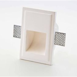 ISYLUCE INCASSO GESSO SEGNAPASSO QUADRATO LAMPADINA GU10 D.35 VERNICIABILE ISYLUCE - Cristalensi Shop Online