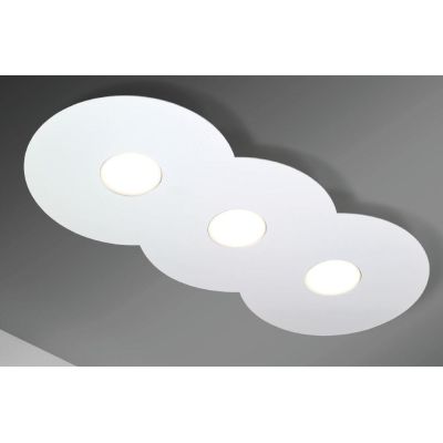 PEGASO PLAFONIERA MODERNA 3 LUCI CM 59X26 BIANCA CON ATTACCO GX53 MODERNA ED ECONOMICA CRISTALENSI LUX - Cristalensi Shop Online