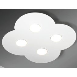 PEGASO PLAFONIERA NUVOLA MODERNA 4 LUCI 43X43 BIANCA ATTACCO GX53 MODERNA ED ECONOMICA CRISTALENSI LUX - Cristalensi Shop Online 2