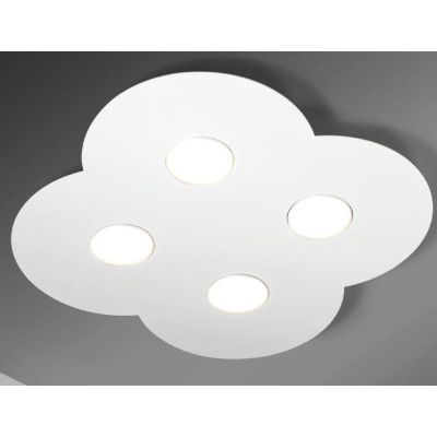 PEGASO PLAFONIERA NUVOLA MODERNA 4 LUCI 43X43 BIANCA ATTACCO GX53 MODERNA ED ECONOMICA CRISTALENSI LUX - Cristalensi Shop Online