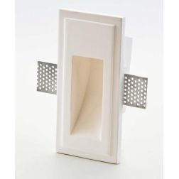 ISYLUCE SEGNAPASSO IN GESSO BIANCO RETTANGOLARE VERNICIABILE GU10 D35 ISYLUCE - Cristalensi Shop Online