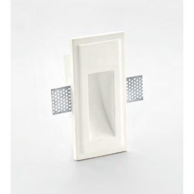 ISYLUCE SEGNAPASSO IN GESSO BIANCO RETTANGOLARE VERNICIABILE GU10 D35 ISYLUCE - Cristalensi Shop Online