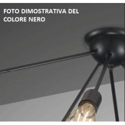 RAGNO LUMETTO STILE VINTAGE IN METALLO BIANCO O NERO CON LAMPADA A VISTA CRISTALENSI LUX - Cristalensi Shop Online 2