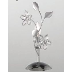 SANDRA LUMETTO CLASSICO FINITURA CROMO CON FIORI DECORATIVI IN CRISTALLO CRISTALENSI LUX - Cristalensi Shop Online 2