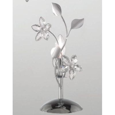 SANDRA LUMETTO CLASSICO FINITURA CROMO CON FIORI DECORATIVI IN CRISTALLO CRISTALENSI LUX - Cristalensi Shop Online