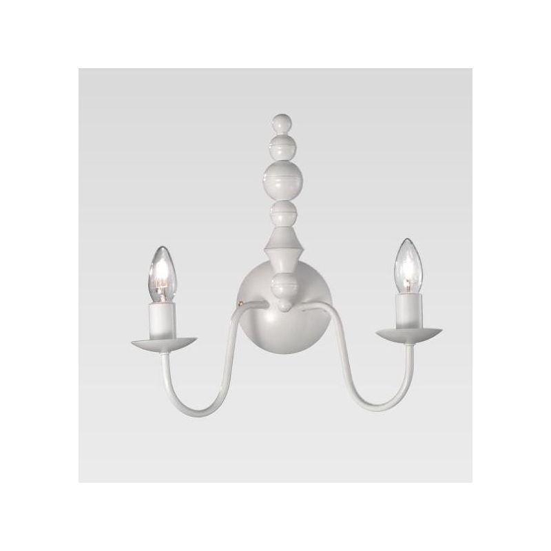 SIENA APPLIQUE CLASSICA 2 LUCI COLORE BIANCO CON LAMPADINE A VISTA ECONOMICA CRISTALENSI LUX - Cristalensi Shop Online