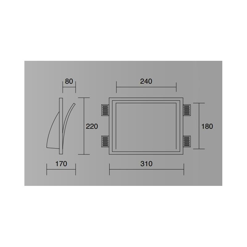 845 ISYLUCE APPLIQUE DA INCASSO IN GESSO LUCE INDIRETTA LAMPADINE G9 VERNICIABILE ISYLUCE - Cristalensi Shop Online