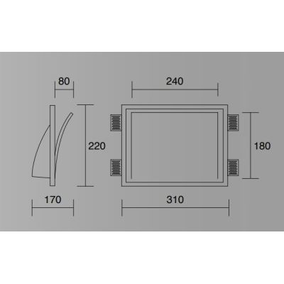 845 ISYLUCE APPLIQUE DA INCASSO IN GESSO LUCE INDIRETTA LAMPADINE G9 VERNICIABILE ISYLUCE - Cristalensi Shop Online