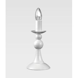 SIENA LUMETTO CLASSICO ECONOMICO IN METALLO BIANCO CON LAMPADINA A VISTA CRISTALENSI LUX - Cristalensi Shop Online 2