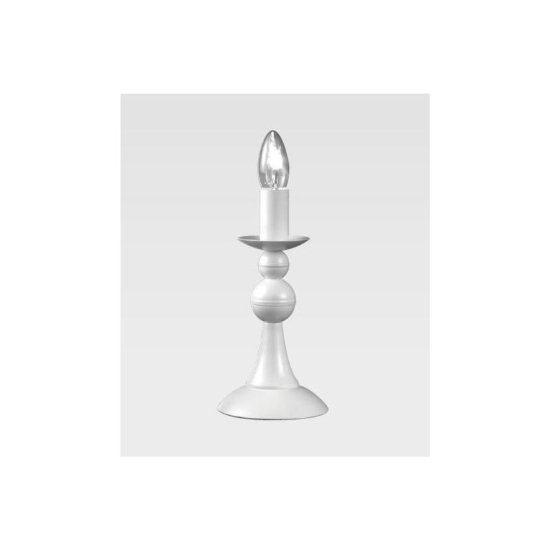 SIENA LUMETTO CLASSICO ECONOMICO IN METALLO BIANCO CON LAMPADINA A VISTA CRISTALENSI LUX - Cristalensi Shop Online