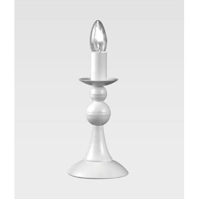SIENA LUMETTO CLASSICO ECONOMICO IN METALLO BIANCO CON LAMPADINA A VISTA CRISTALENSI LUX - Cristalensi Shop Online
