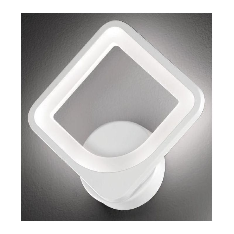 STEVE QUADRO APPLIQUE MODERNA 12X12 COLORE BIANCO LED 12W LUCE 3000k O 4000K CRISTALENSI LUX - Cristalensi Shop Online