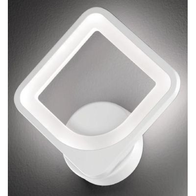 STEVE QUADRO APPLIQUE MODERNA 12X12 COLORE BIANCO LED 12W LUCE 3000k O 4000K CRISTALENSI LUX - Cristalensi Shop Online