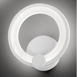 STEVE TONDO APPLIQUE MODERNA DIAMETRO CM 19 COLORE BIANCO LED 12W LUCE 3000k O 4000K CRISTALENSI LUX - Cristalensi Shop Online 2