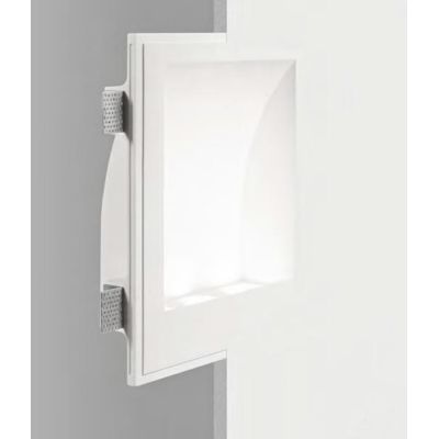 844 ISYLUCE APPLIQUE DA INCASSO IN GESSO LUCE INDIRETTA LAMPADINE GU10 VERNICIABILE ISYLUCE - Cristalensi Shop Online