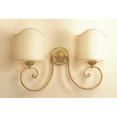 Applique ferro con paralumi in tessuto CRISTALENSI OTTONE - Cristalensi Shop Online