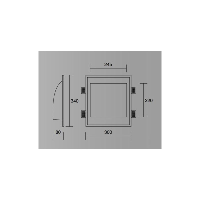 844 ISYLUCE APPLIQUE DA INCASSO IN GESSO LUCE INDIRETTA LAMPADINE GU10 VERNICIABILE ISYLUCE - Cristalensi Shop Online