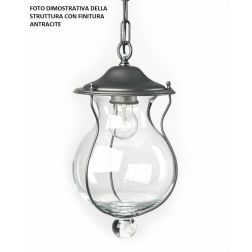 BACCO LAMPADA A PARETE PER ESTERNO GRANDE IN OTTONE NATURALE O ANTRACITE O CORTEN CRISTALENSI OTTONE - Cristalensi Shop Online 2