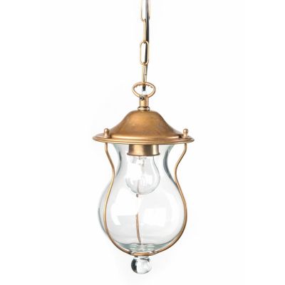 BACCO SOSPENSIONE DA ESTERNO GRANDE IN OTTONE TRE COLORI VETRO SOFFIATO CRISTALENSI OTTONE - Cristalensi Shop Online