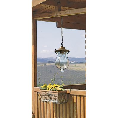 BACCO SOSPENSIONE DA ESTERNO GRANDE IN OTTONE TRE COLORI VETRO SOFFIATO CRISTALENSI OTTONE - Cristalensi Shop Online