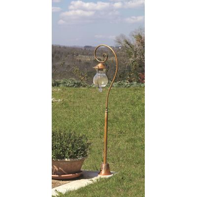 BACCO PALO PICCOLO DA ESTERNO H125 IN OTTONE TRE COLORI VETRO SOFFIATO CRISTALENSI OTTONE - Cristalensi Shop Online