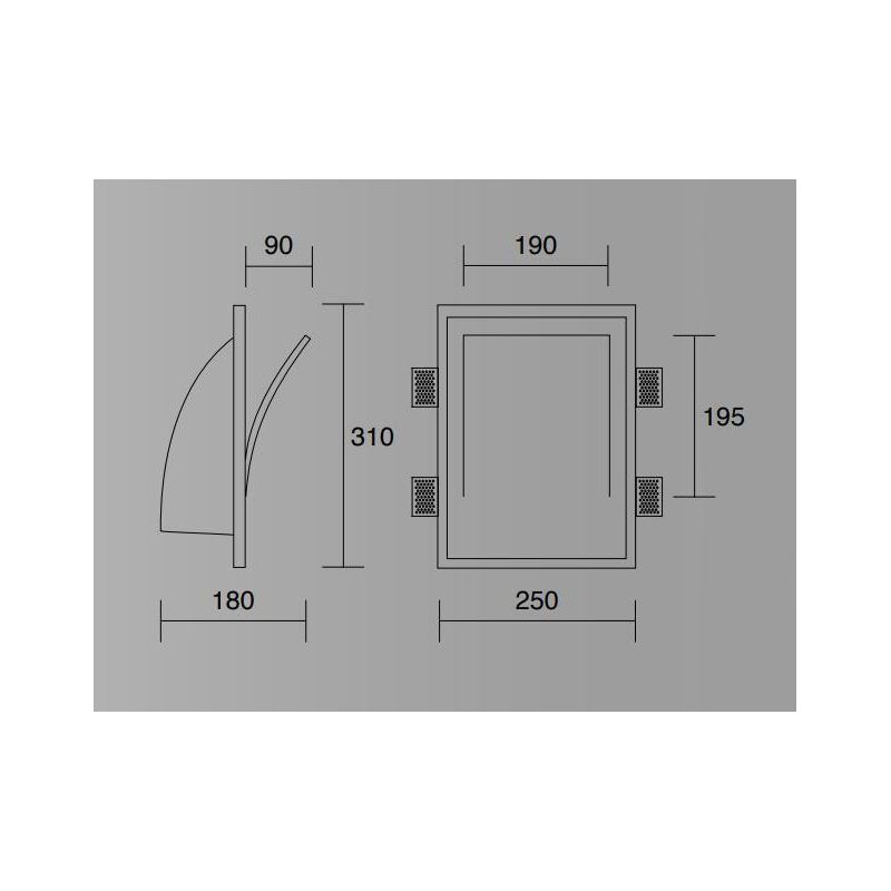 842 ISYLUCE APPLIQUE DA INCASSO IN GESSO LUCE INDIRETTA LAMPADINE E14 VERNICIABILE ISYLUCE - Cristalensi Shop Online
