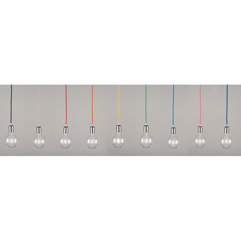 BOLLE SISTEMA DI ILLUMINAZIONE 12 LUCI CON CAVI CM 500 SETA MULTICOLOR CRISTALENSI OTTONE - Cristalensi Shop Online