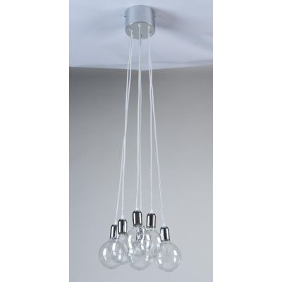 BOLLE SISTEMA DI ILLUMINAZIONE 6 LUCI CON CAVO SETA 200 CM CRISTALENSI OTTONE - Cristalensi Shop Online