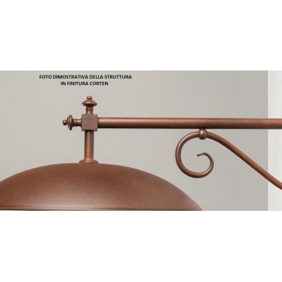 DREA SOSPENSIONE DA ESTERNO IN OTTONE NATURALE O VERNICIATA ANTRACITE O CORTEN CRISTALENSI OTTONE - Cristalensi Shop Online