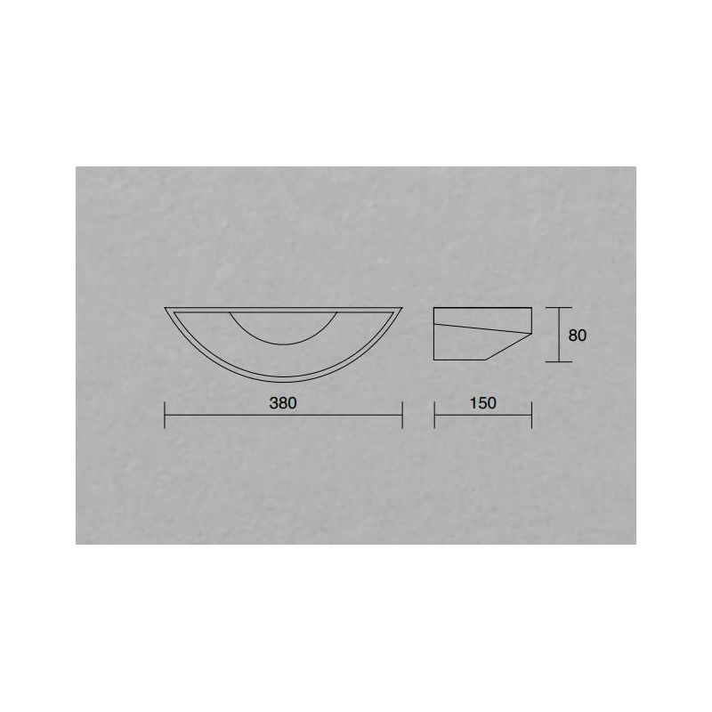 VENTAGLIO DI ISYLUCE APPLIQUE CERAMICA GESSO VERNICIABILE ATTACCO 1XE27 ECONOMICO ISYLUCE - Cristalensi Shop Online
