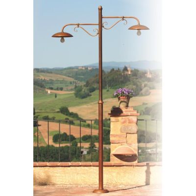 DREA LAMPIONE DA ESTERNO IN OTTONE NATURALE O VERNICIATO CORTEN O ANTRACITE CRISTALENSI OTTONE - Cristalensi Shop Online