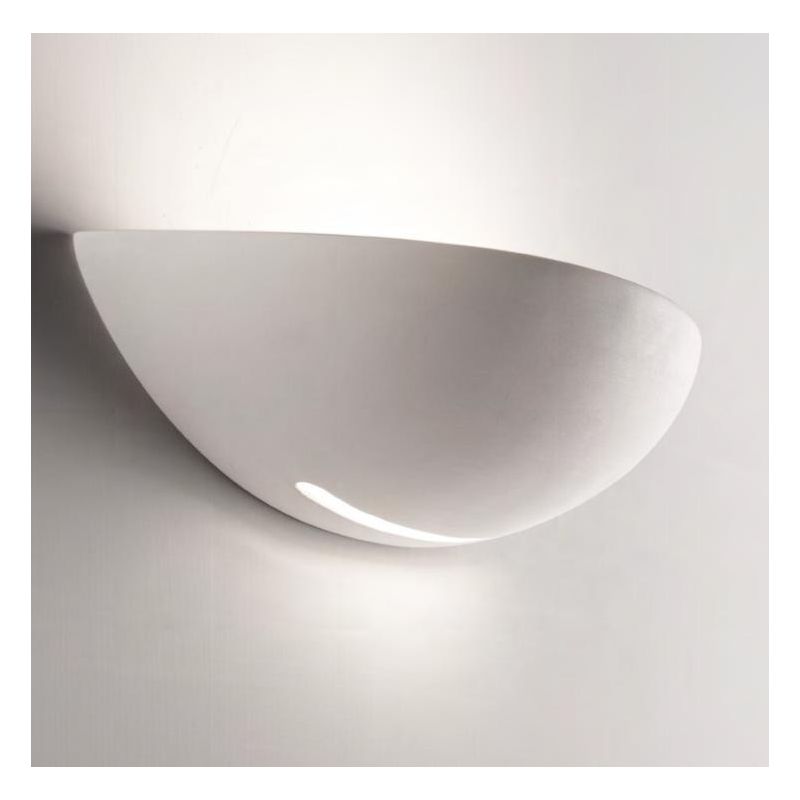 SHELL GRANDE DI ISYLUCE LARGHEZZA 44 CM IN GESSO VERNICIABILE 2XE27 MODERNA ISYLUCE - Cristalensi Shop Online