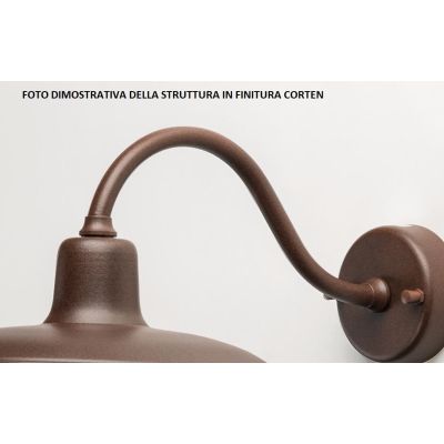 ERA LAMPADA PER ESTERNO IN OTTONE NATURALE O VERNICIATO IN ANTRACITE O CORTEN CRISTALENSI OTTONE - Cristalensi Shop Online