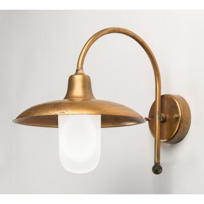 ERA APPLIQUE DA ESTERNO IN OTTONE NATURALE O VERNICIATO DI ANTRACITE O CORTEN IP43 CRISTALENSI OTTONE - Cristalensi Shop Online