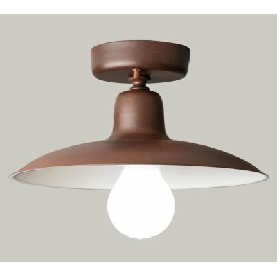 ERA PLAFONIERA DA ESTERNO IN OTTONE NATURALE O VERNICIATO DI ANTRACITE O CORTEN CRISTALENSI OTTONE - Cristalensi Shop Online