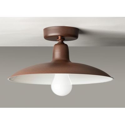 ERA PLAFONIERA DA ESTERNO IN OTTONE NATURALE O VERNICIATO DI ANTRACITE O CORTEN CRISTALENSI OTTONE - Cristalensi Shop Online