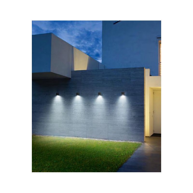 CAPRI APPLIQUE CUBO PER ESTERNO IP54 BIANCO ANTRACITE GU10 LED ISYLUCE ECONOMICO ISYLUCE - Cristalensi Shop Online