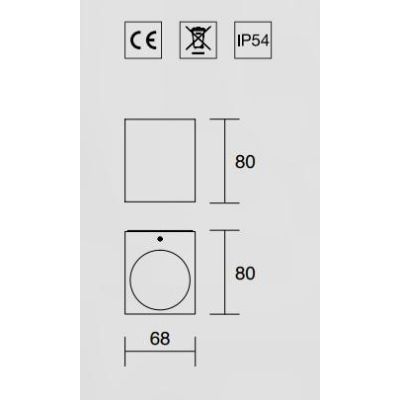 CAPRI APPLIQUE CUBO PER ESTERNO IP54 BIANCO ANTRACITE GU10 LED ISYLUCE ECONOMICO ISYLUCE - Cristalensi Shop Online