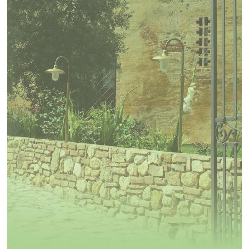 ERA PALO H 105 DA ESTERNO IN OTTONE NATURALE O VERNICIATO DI ANTRACITE O CORTEN CRISTALENSI OTTONE - Cristalensi Shop Online