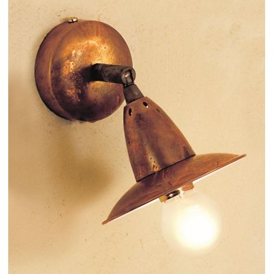 EYA FARETTO CON SNODO IN OTTONE NATURALE O VERNICIATO IN ANTRACITE O RUGGINE CRISTALENSI OTTONE - Cristalensi Shop Online