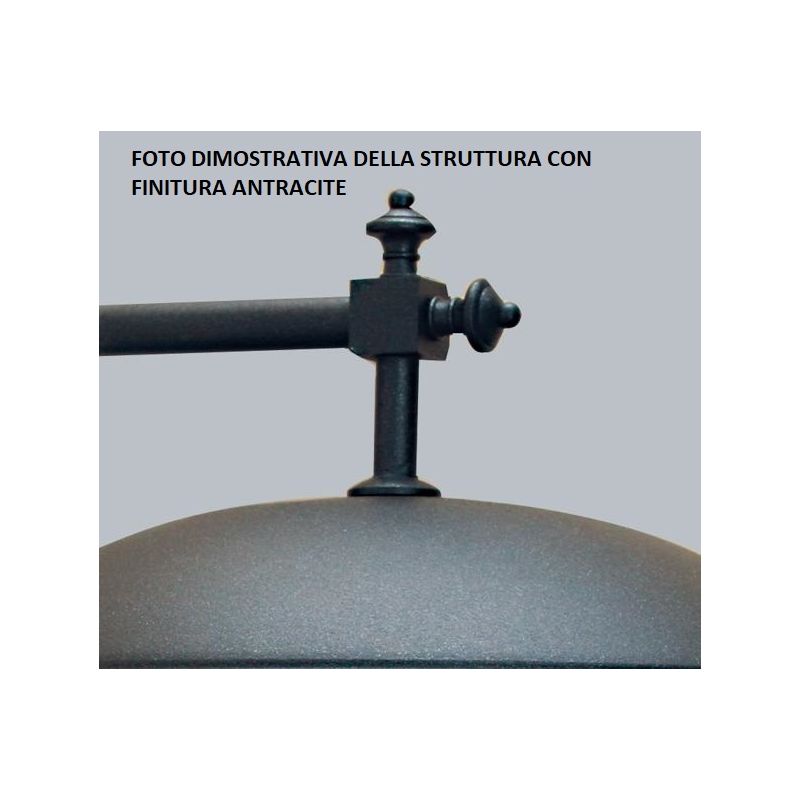 EYA BINARIO IN OTTONE NATURALE CON SPOT O VERNICIATO IN ANTRACITE O RUGGINE CRISTALENSI OTTONE - Cristalensi Shop Online