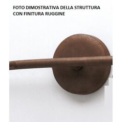 EYA BINARIO IN OTTONE NATURALE CON SPOT O VERNICIATO IN ANTRACITE O RUGGINE CRISTALENSI OTTONE - Cristalensi Shop Online 2