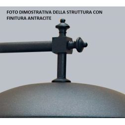 EYA PLAFONIERA CM 100 IN OTTONE NATURALE OPPURE ANTRACITE O RUGGINE CON 4 SPOT CRISTALENSI OTTONE - Cristalensi Shop Online 2