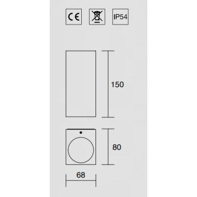 ISCHIA APPLIQUE ESTERNO IP54 UP AND DOWN BIANCO O ANTRACITE LAMPADINE GU10 ISYLUCE ISYLUCE - Cristalensi Shop Online
